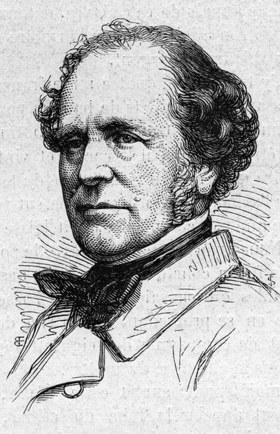Retrato de Francois Auguste Mignet (1796-1884), historiador y académico francés. Grabado en “Le Monde Illustré” n°883 del 14 de marzo de 1874 de French School