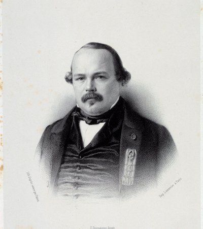 Retrato de François Auguste Perrinon (1812-1861), diputado de Martinica. Grabado del siglo XIX. Chartres, Museo de Bellas Artes de French School