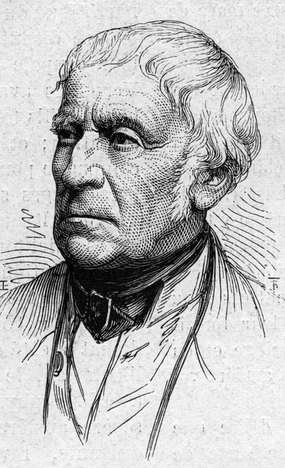 Retrato de Francois Guizot (1787-1874), político, historiador y académico francés. Grabado en 