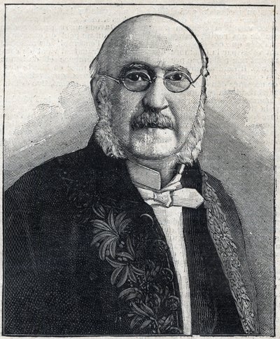 Retrato de François Jules Suisse llamado Jules Simon (1814-1896), filósofo y estadista francés, en "Le Petit Parisien". de French School