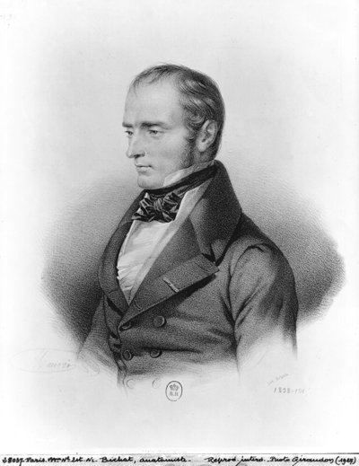 Retrato de François Xavier Bichat (1771-1802) grabado por François Seraphin Delpech (1778-1825) de French School