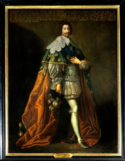 Retrato de François de Bethune, Duque de Orval (1598-1678), hijo de Maximilien de Bethune, Duque de Sully (1559-1641). Pintura anónima del siglo XVII. Óleo sobre lienzo. Mención obligatoria: Sully sur Loire, Château de Sully de French School