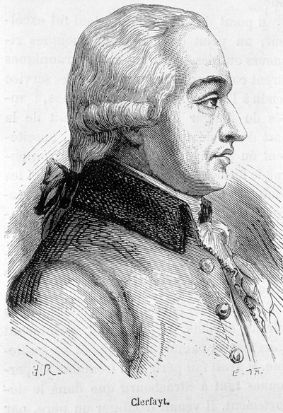 Retrato de Francois de Croix Conde de Clerfayt (o Clairfayt), mariscal de campo austriaco (1733-1798) - en "L