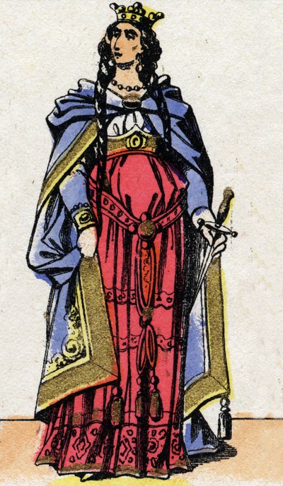 Retrato de Fredegonde, Reina de Neustria (545-597). de French School