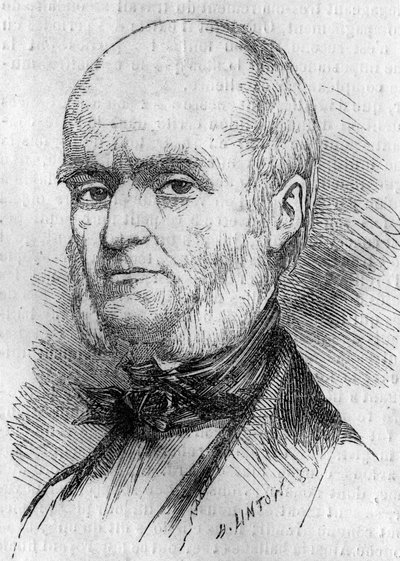 Retrato de Frederic Millet (1796-1859), miniaturista francés. Grabado en “Le Monde Illustré” n°133 del 29 de octubre. de French School