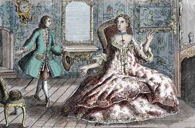 Retrato de la criminal francesa Marie Catherine Taperet Lescombat y de su amante Henri Mongeot (grabado) de French School