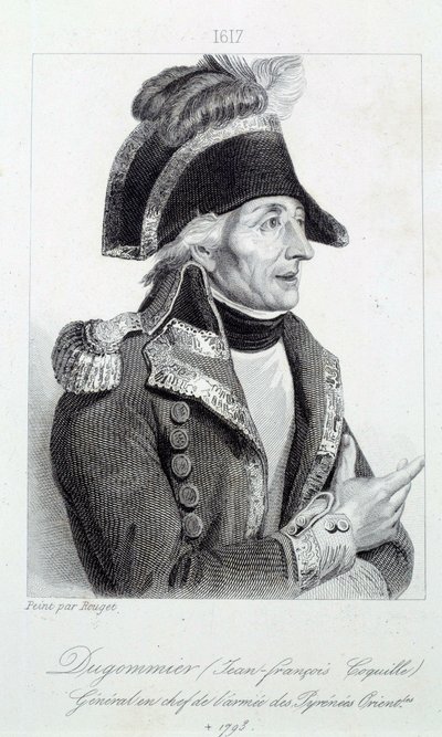 Retrato del General Dugommier (1738-1794) comandante de la guardia nacional de Martinica en 1790 de French School