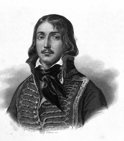 Retrato del General François Séverin Marceau Desgraviers, conocido como François (1769 - 1796) - en “Revolución francesa” de Thiers de French School