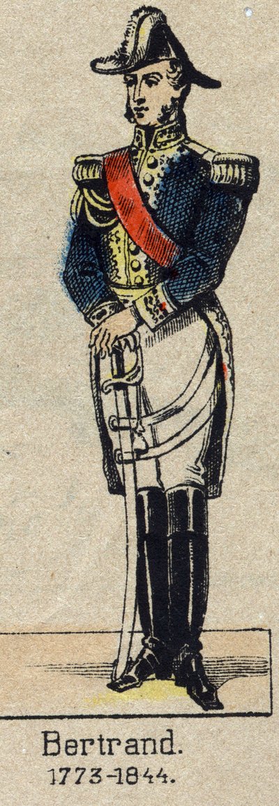 Retrato del General Henri-Gatien Bertrand (1773-1844), Conde del Imperio. Imagen de Epinal de finales del siglo XIX. de French School