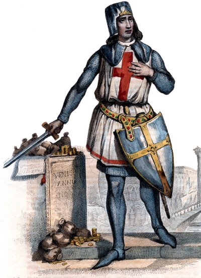 Retrato de Godofredo de Villehardouin (1150-1228), historiador y caballero francés de French School