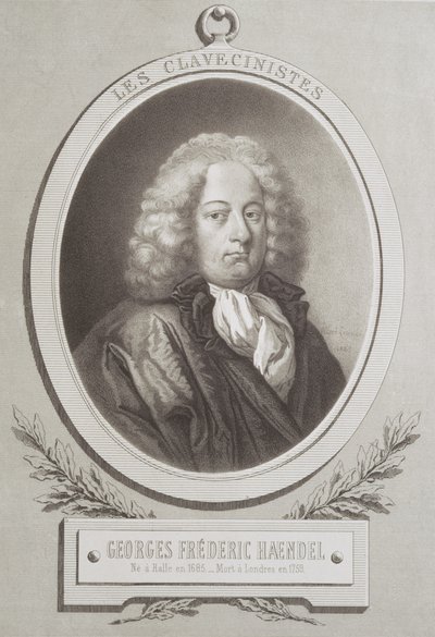 Retrato de George Frederick Handel (1685-1759) de French School