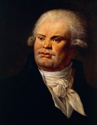 Retrato de Georges Danton (1759-94) (óleo sobre lienzo) de French School