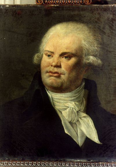 Retrato de Georges Jacques Danton (1759-1794). Pintura anónima de la Escuela Francesa. Museo Carnavalet, París. de French School