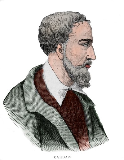 Retrato de Gerolamo Cardano (Girolamo Cardano, Hieronymus Cardanus o Jerome Cardan) de French School