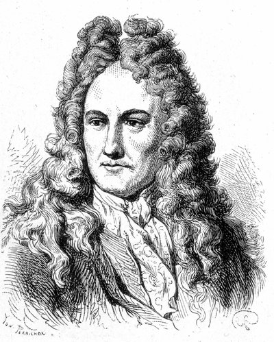 Retrato de Gottfried Wilhelm von Leibniz (1646 - 1716), filósofo y erudito alemán - en 