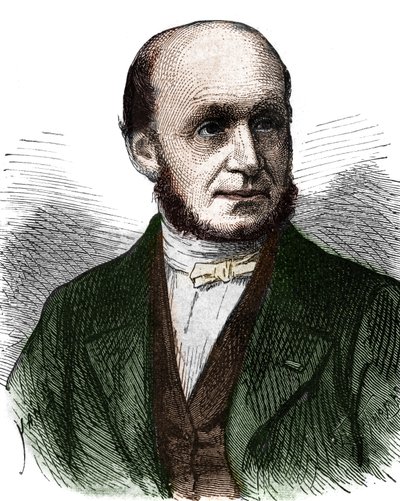 Retrato de Guillaume Benjamin Duchenne de Boulogne (1806 - 1875), médico francés - en "Álbum de la Ciencia; eruditos ilustres; Grandes descubrimientos" 1896. de French School