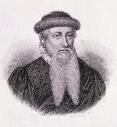 Retrato de Gutenberg - en "Retrato de hombres útiles" de French School