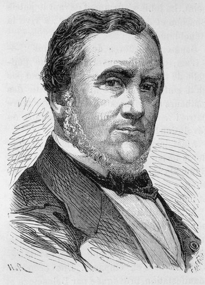 Retrato de Henri Dupuy de Lôme, ingeniero de ingeniería marítima francesa (1777 - 1885), constructor del primer acorazado francés “La Gloire” - en “La Historia de Francia” de Henri Martin de French School