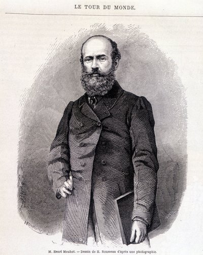 Retrato de Henri Mouhot - en "Tour du Monde", 2º sem. 1863 de French School