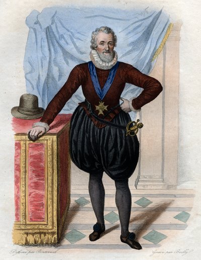 Retrato de Enrique IV (1553-1610), Rey de Francia. de French School