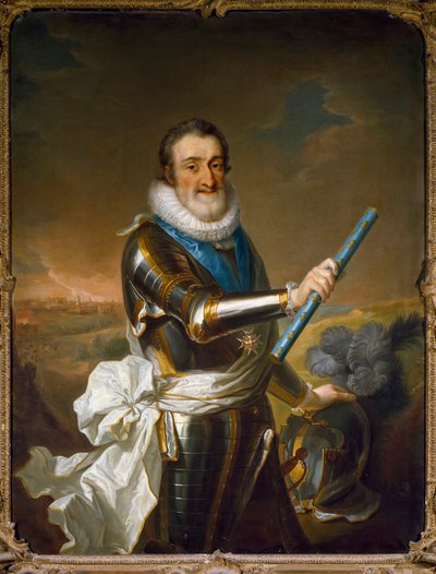 Retrato de Enrique IV de Francia, con armadura de French School