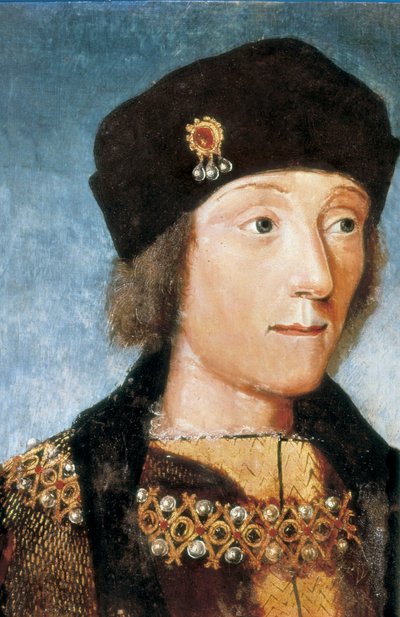Retrato de Enrique VII rey de Inglaterra (1457-1509), artista anónimo (pintura) de French School