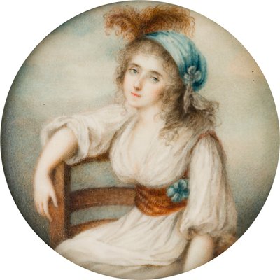 Retrato del Hno. Lucy Byng, c.1st Condesa de Bradford (1766-1844), c.1786-1844 (óleo sobre lienzo) de French School