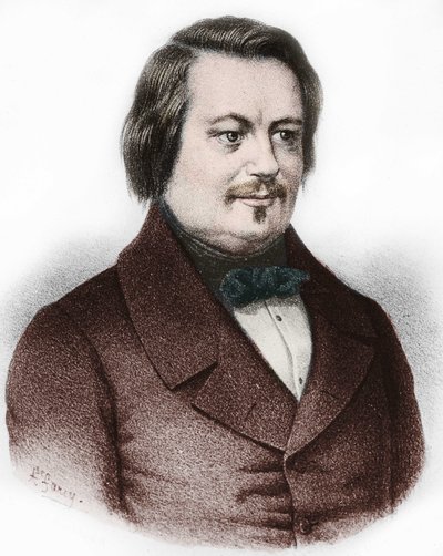 Retrato de Honoré de Balzac (1799-1850), novelista francés. de French School