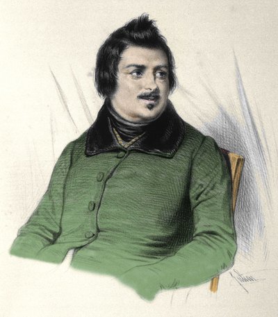 Retrato de Honoré de Balzac (1799-1850), escritor francés. de French School