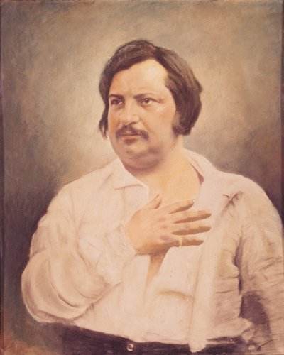 Retrato de Honoré de Balzac (1799-1850) después de un daguerrotipo de French School