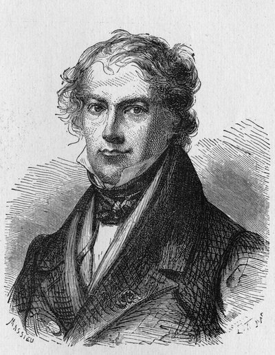 Retrato de J. B. Biot (1774 - 1862), físico francés - en 