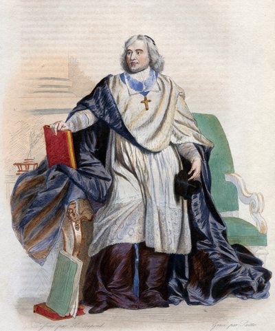 Retrato de Jacques Benigne Bossuet (1627-1704), obispo y teólogo francés de French School