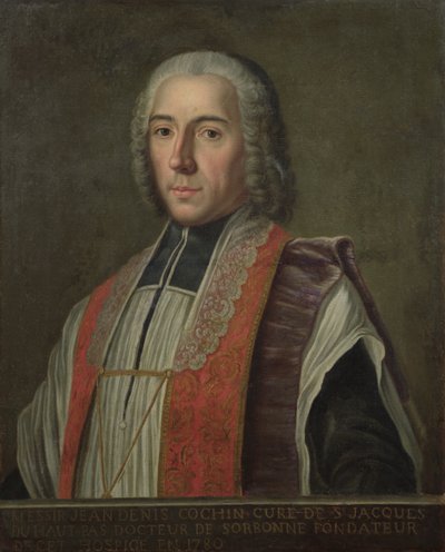 Retrato de Jacques Denis Cochin (1726-83) Fundador del Hospital Saint-Jacques de French School