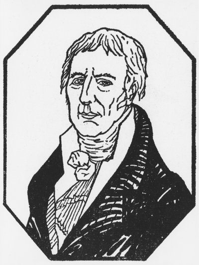 Retrato de Jean-Baptiste de Monet (1744-1829) Chevalier de Lamarck, grabado para el bicentenario de su nacimiento, 1946 de French School