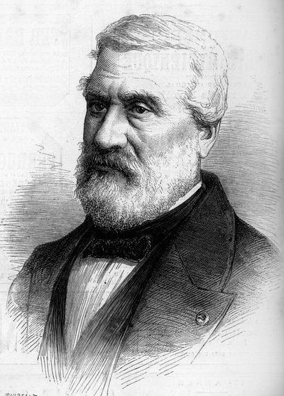 Retrato de Jean Antoine Théodore, Barón Gudin (1802-1880), pintor francés. Grabado en 