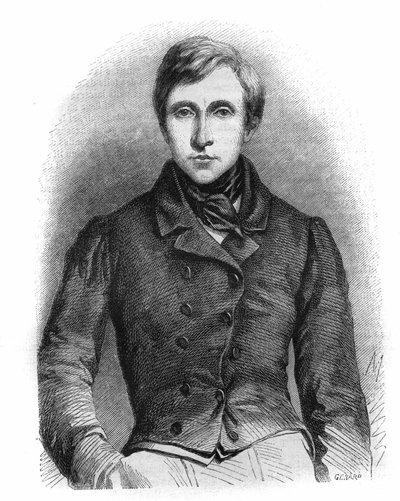 Retrato de Jean Auguste Pelage Brizeux (1803-1858), poeta francés de French School