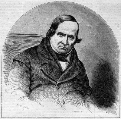Retrato de Jean Baptiste (Giovanni Battista) Niccolini (1782-1861), poeta italiano. Grabado en “Le Monde Illustré” n°234 del 5 de octubre de French School