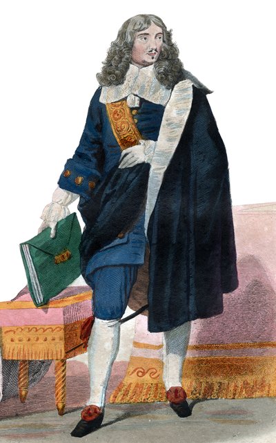 Retrato de Jean Baptiste Colbert (1619-1683), político francés de French School