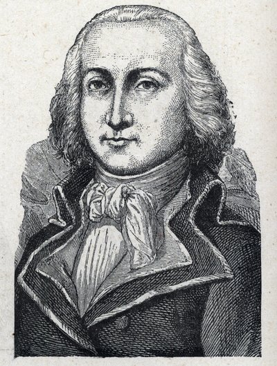 Retrato de Jean Baptiste Cyrus Adelaide de Timbrune de Thiembronne, conocido como Valencia, Conde de Valencia y General de la Revolución Francesa (1757-1822). Grabado de 1889. Colección privada. de French School