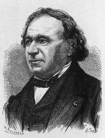Retrato de Jean Baptiste Dumas (1700 - 1884) - en “Album of Science; illustrious scholars; Great discoveries” 1896. de French School
