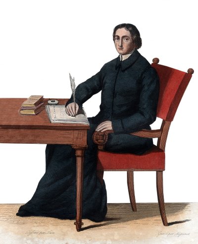 Retrato de Jean Baptiste Massillon (1663-1742), obispo católico y predicador francés, Obispo de Clermont. de French School