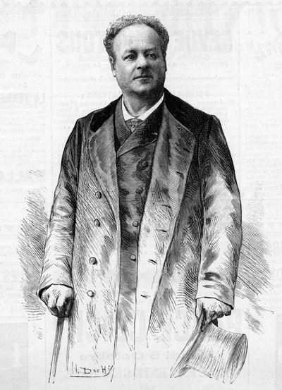Retrato de Jean Berthelier (1830-1888), actor y cantante francés. de French School