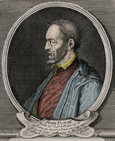 Retrato de Jean Dorat (Auratus de su verdadero nombre Jean Dinemandi) de French School