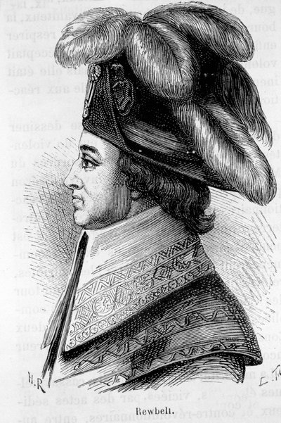 Retrato de Jean François Rewbell (o Reubell), político francés (1747 - 1807) - en “L