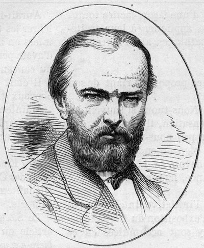 Retrato de Jean Jacques Henner (1829-1905), pintor francés. Grabado en 