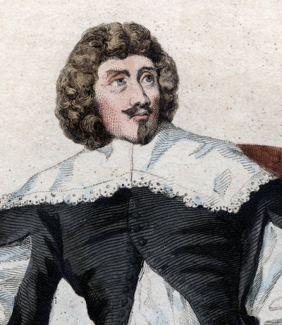 Retrato de Jean Louis Guez de Balzac (1597-1654), autor francés. de French School