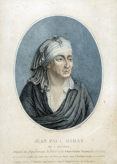 Retrato de Jean Paul Marat (1743-1793), médico, publicista y político francés de French School