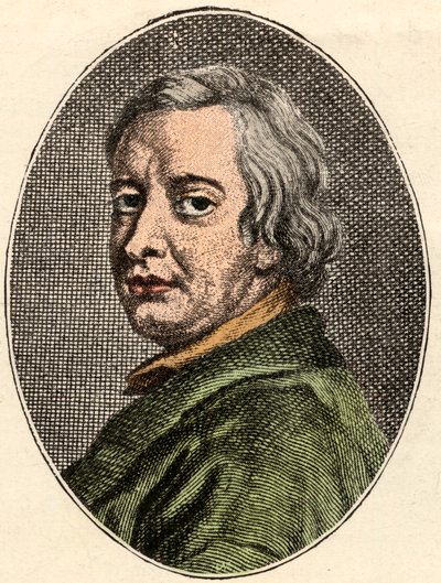 Retrato de John Dryden, poeta inglés, (1631-1700) de French School