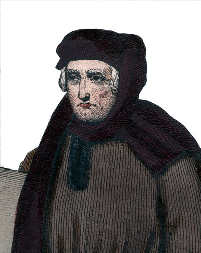 Retrato de Jean Froissart (1337-1404), cronista francés de la Francia medieval. de French School