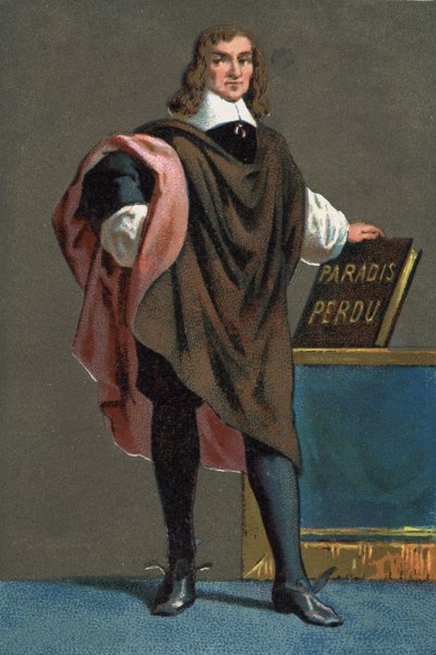 Retrato de John Milton, poeta y ensayista inglés (1608 - 1674) de French School